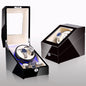 Watch winding box, watch shaker, storage box, LED light, lid open and stop, watch shaker