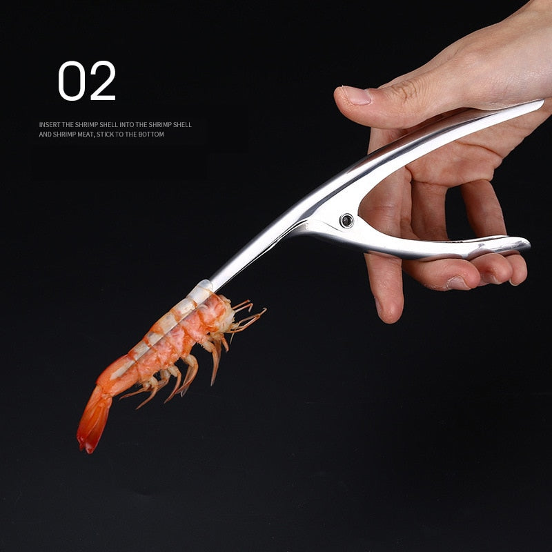 Shrimp Peeler Kitchen Appliances Portable Stainless Steel Shrimp Deveiner Lobster Practical Kitchen Supplies Fishing Knife Tools