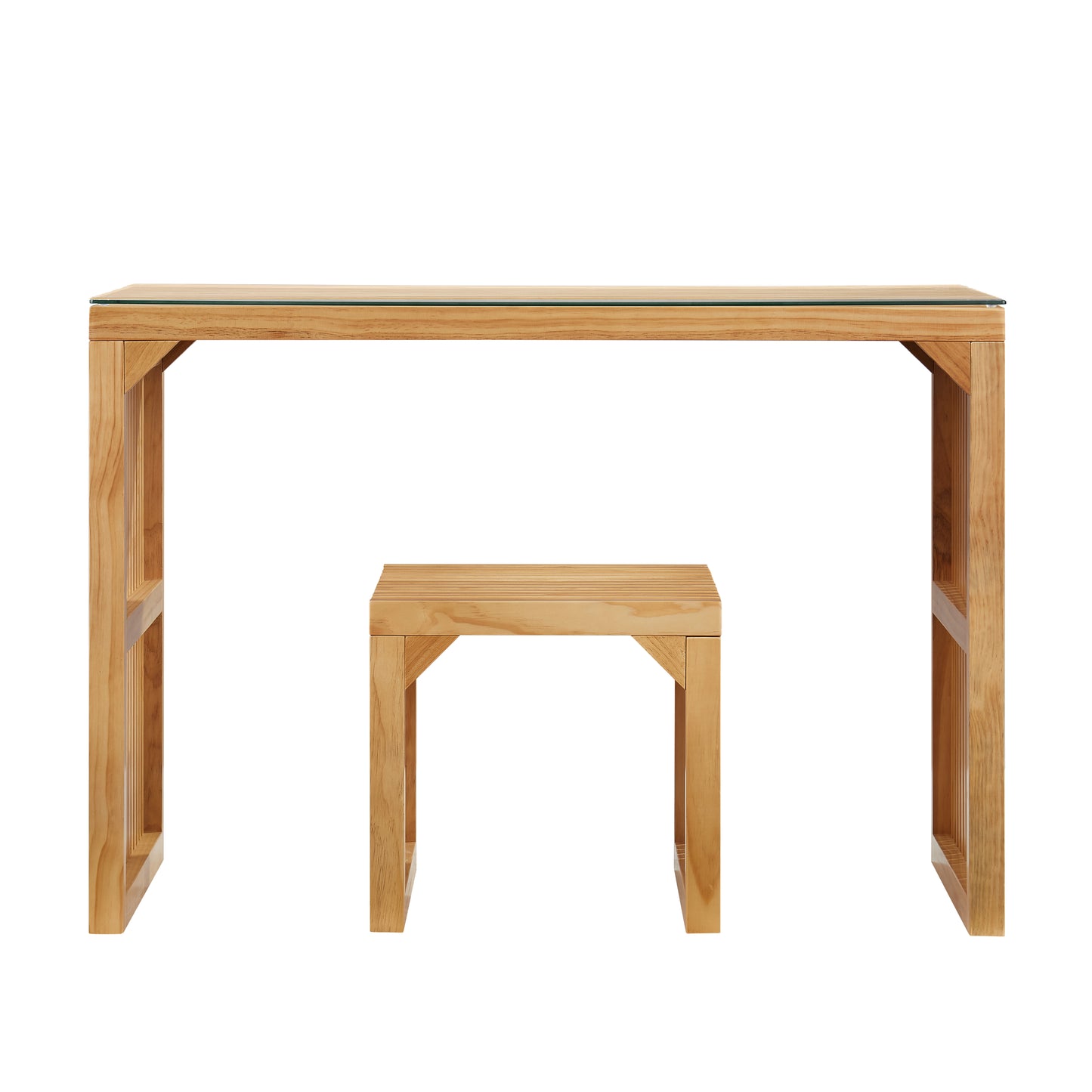 Pine Dining Bench and Table, Indoor Wood Bench for Entryway,Living Room,Kitchen and Bench Set (Nature, Bench & Table) Small