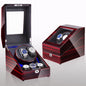 Watch winding box, watch shaker, storage box, LED light, lid open and stop, watch shaker