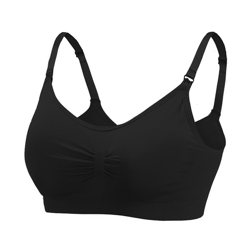 Seamless Plus Size Breastfeeding Bra Front Button Maternal Postpartum Bra