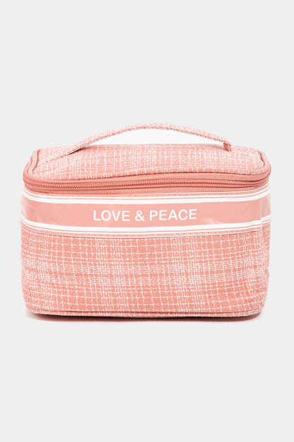 Fame Love & Peace Striped Handle Bag