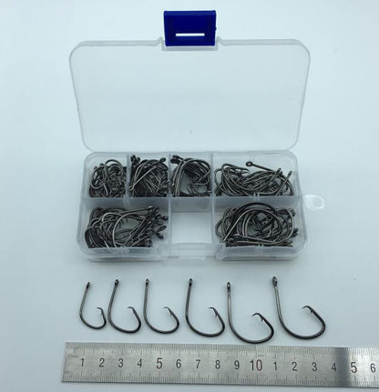 Rompin 120pcs/box 1#-5/0# 6 size mix 7381 fishing Hooks Octopus Sport Cirle bait sea hook with box