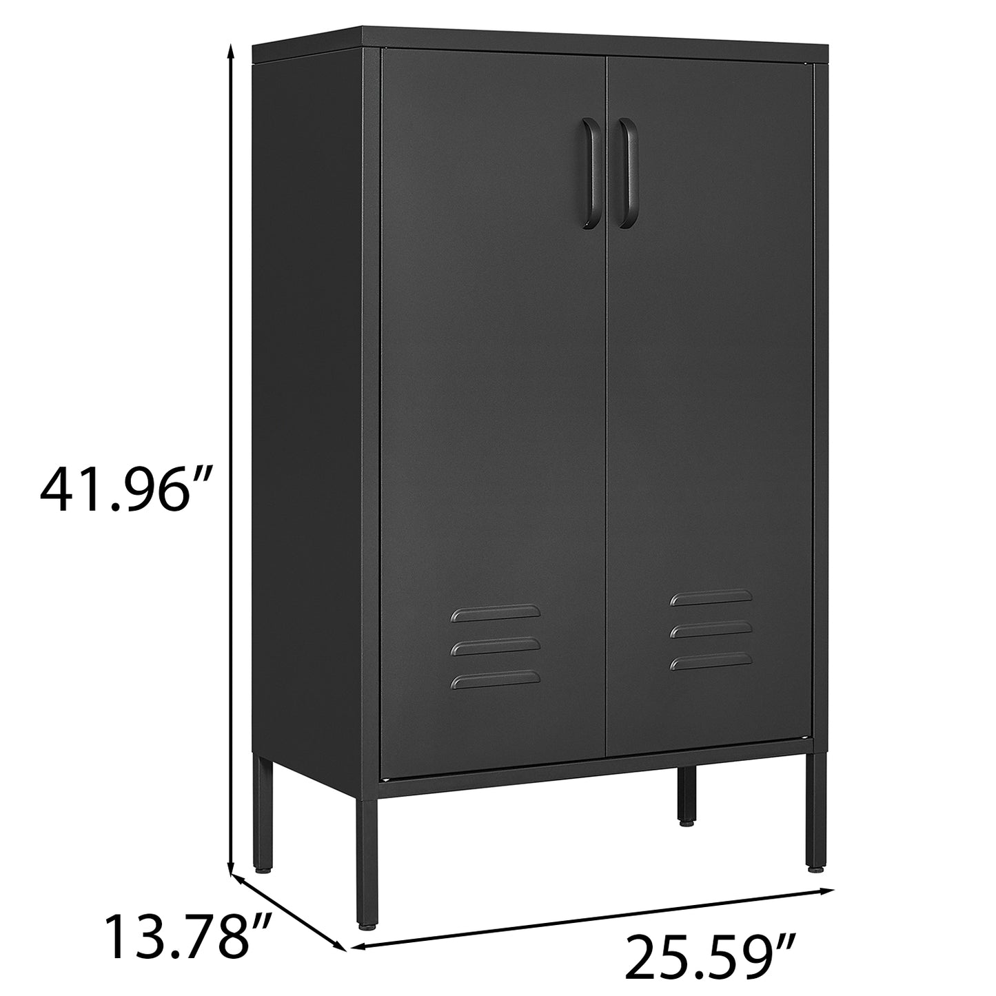 Steel storage cabinet, double door miscellaneous storage cabinet, 2 movable partitions