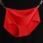 Non-Marking Underwear Women Ladies Ice Silk One-Piece Mid-Waist Large Size