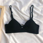 French Underwear, Japanese Thread Hollow, No Steel Ring, Adjustable Bra Set, Thin Triangle Cup