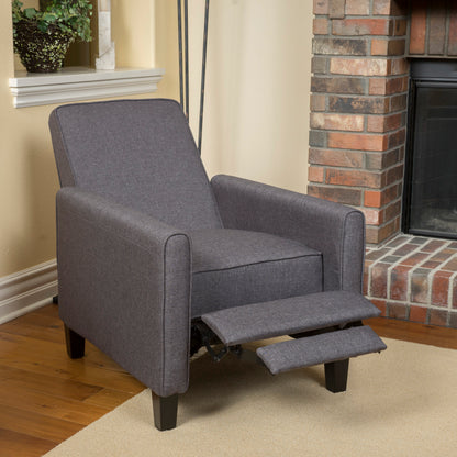 Smoke Fabric Push Back Chair for Elegant Home Décor