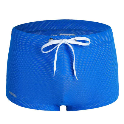 Men's Nylon Low Waist Boxer Swimming Shorts