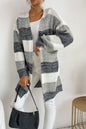 Perfee Striped Long Sleeve Duster Cardigan