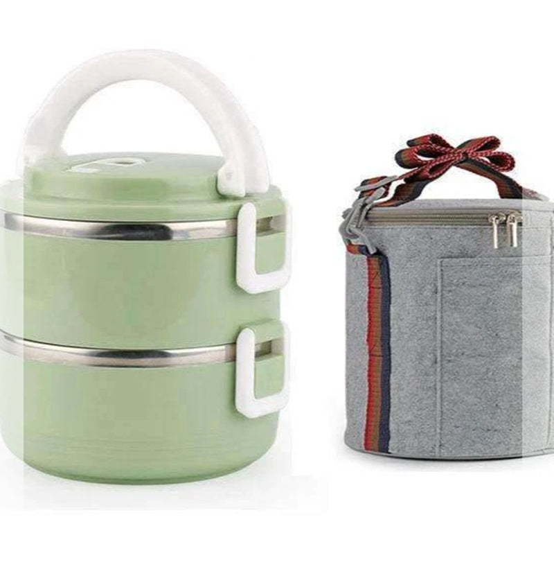 Multi-layer insulated lunch box stainless steel