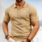 Men's Business Casual Knitted Polo Shirt Ice Cool Silk Men's Knitted Shirt Father's Day gift