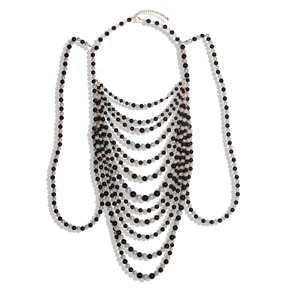 Banquet Dress Accessories Fashion Sweater Chain Beaded Necklace Small Accessories