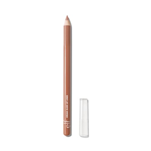 e.l.f. Cream Glide Lip Liner, Highly-Pigmented Pencil For Shaping & Sculpting Lips, Semi-Matte Finish, Vegan & Cruelty-Free, Truth or Bare