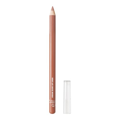 e.l.f. Cream Glide Lip Liner, Highly-Pigmented Pencil For Shaping & Sculpting Lips, Semi-Matte Finish, Vegan & Cruelty-Free, Truth or Bare