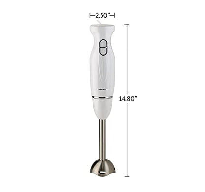 OVENTE Electric Immersion Hand Blender 300 Watt 2 Mixing Speed with Stainless Steel Blades, Powerful Portable Easy Control Grip Stick Mixer Perfect for Smoothies, Puree Baby Food & Soup, Black HS560B