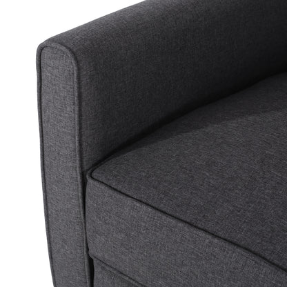 Smoke Fabric Push Back Chair for Elegant Home Décor