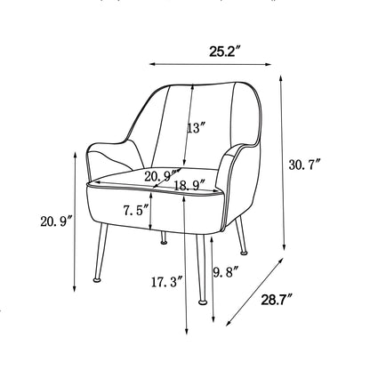 Modern soft white Teddy fabric ivory chair with ergonomic features featuring gold legs and adjustable legs