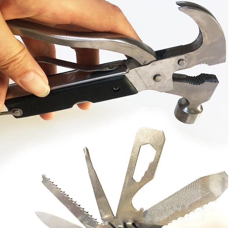 TAC TOOL 18 IN 1  Camping Multi Tools Multifunction Claw Hammer Outdoor Survival Gear Folding