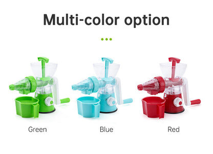 Multi Functional Manual Rotary Juicer Household Kitchen Manual Pulp Separation Juicer Small Portable Food Processor