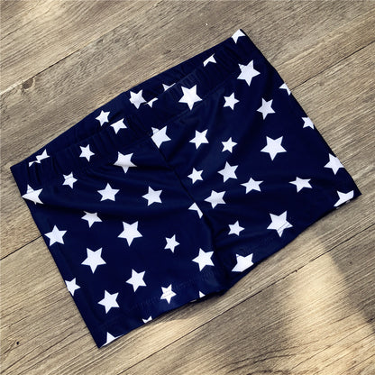 Children's Swimming Trunks Five-star Print Boxer