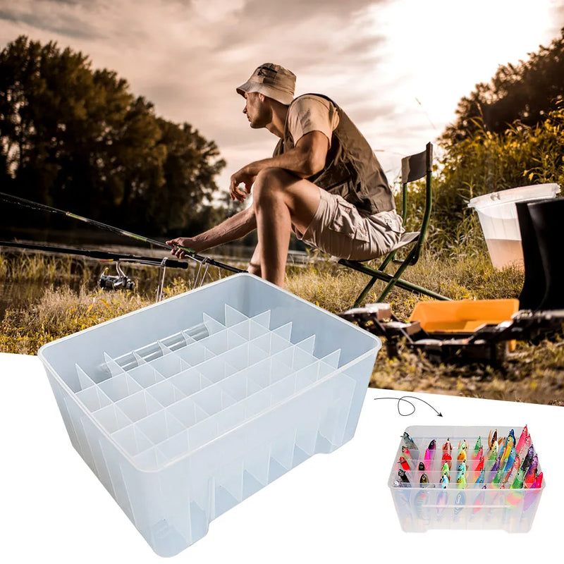 40 Grids Fishing Box Fishing Tackle Box Plastic Tackle Box Fishing Lure Bait Hooks Storage Box for Lures Hooks for Fishing