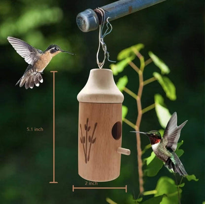 Hummingbird House Outdoor Garden Patio Hanging Hummingbird House Resin Bird Feeder Charming Decor