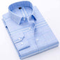 New Slub Cotton Shirt Men's Long Sleeved Plaid Shirt Business Casual Shirt