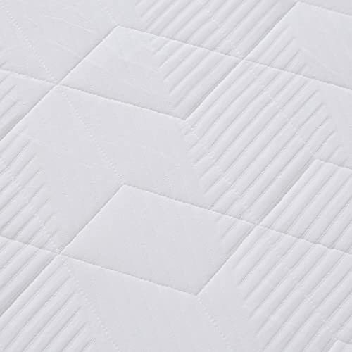 Amazon Basics Cooling Gel-Infused, Medium-Firm Memory Foam Mattress, CertiPUR-US Certified - Queen Size, 80 x 60 x 12 inches, White/Gray