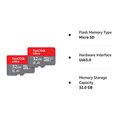 SanDisk 128GB Ultra microSDXC UHS-I Memory Card with Adapter - Up to 140MB/s, C10, U1, Full HD, A1, MicroSD Card - SDSQUAB-128G-GN6MA [New Version]