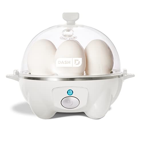 DASH Rapid Egg Cooker: 6 Egg Capacity Electric Egg Cooker for Hard Boiled Eggs, Poached Eggs, Scrambled Eggs, or Omelets with Auto Shut Off Feature - Aqua, 5.5 Inch (DEC005AQ)