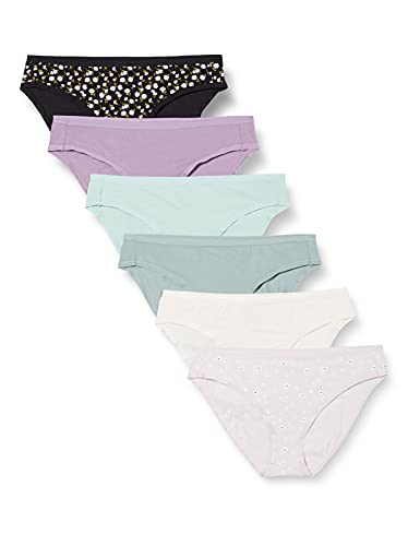 Amazon Essentials Women's Cotton Bikini Brief Underwear (Available in Plus Size), Multipacks