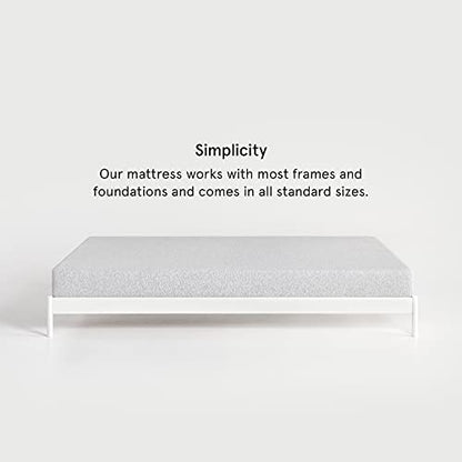 Nod by Tuft & Needle 8-Inch Twin Mattress, Medium Firm Adaptive Foam Bed in a Box, Responsive and Supportive, CertiPUR-US, 100-Night Sleep Trial, 10-Year Limited Warranty