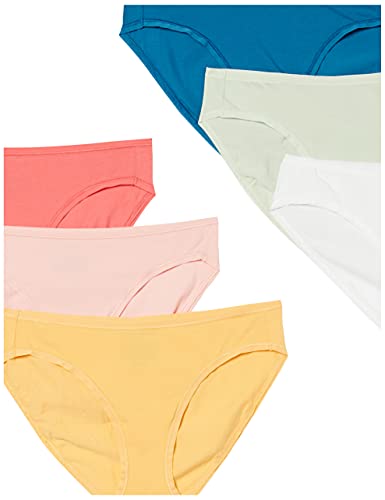 Amazon Essentials Women's Cotton Bikini Brief Underwear (Available in Plus Size), Multipacks