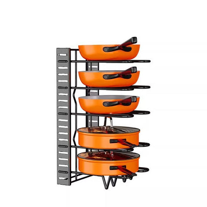 Detachable Folding Multi-layer Vertical Pot Cover Rack Iron Multi-functional Table Top