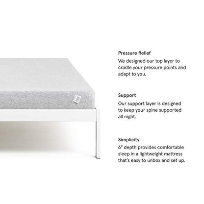 Nod by Tuft & Needle 8-Inch Twin Mattress, Medium Firm Adaptive Foam Bed in a Box, Responsive and Supportive, CertiPUR-US, 100-Night Sleep Trial, 10-Year Limited Warranty