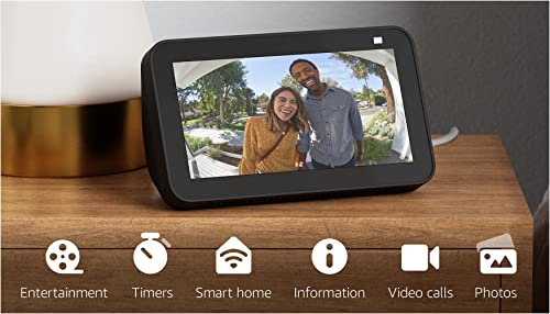 Echo Show 5 (2nd Gen, 2021 release) | Smart display with Alexa and 2 MP camera | Charcoal