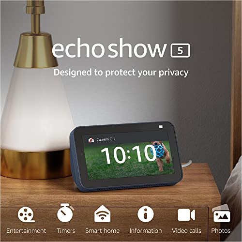 Echo Show 5 (2nd Gen, 2021 release) | Smart display with Alexa and 2 MP camera | Charcoal