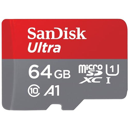 SanDisk 128GB Ultra microSDXC UHS-I Memory Card with Adapter - Up to 140MB/s, C10, U1, Full HD, A1, MicroSD Card - SDSQUAB-128G-GN6MA [New Version]