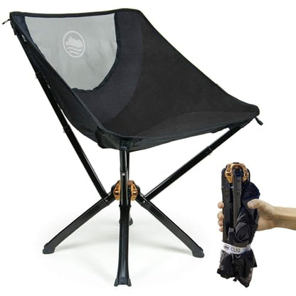 CLIQ Portable Chair - Lightweight Folding Chair for Camping - Supports 300 Lbs - Perfect for Outdoor Adventures - Moss Chair