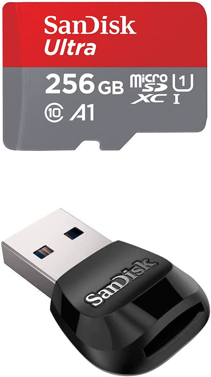 SanDisk 128GB Ultra microSDXC UHS-I Memory Card with Adapter - Up to 140MB/s, C10, U1, Full HD, A1, MicroSD Card - SDSQUAB-128G-GN6MA [New Version]