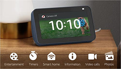 Echo Show 5 (2nd Gen, 2021 release) | Smart display with Alexa and 2 MP camera | Charcoal