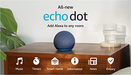 Amazon Echo Dot (5th Gen, 2022 release) | With bigger vibrant sound, helpful routines and Alexa | Glacier White