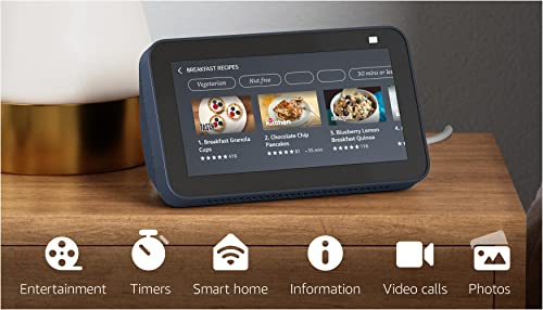 Echo Show 5 (2nd Gen, 2021 release) | Smart display with Alexa and 2 MP camera | Charcoal