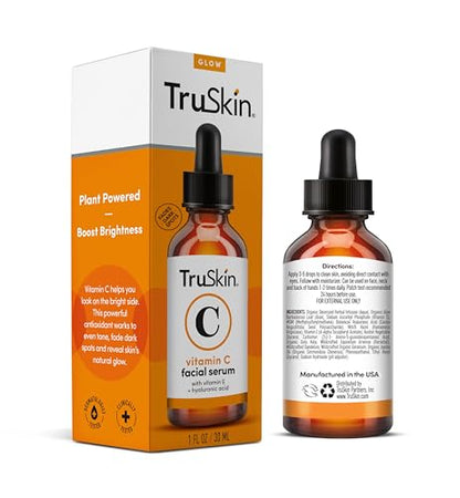 TruSkin Vitamin C Serum – Anti Aging Facial Serum with Vitamin C, Hyaluronic Acid, Vitamin E & More – Brightening Serum for Dark Spots, Even Skin Tone, Eye Area, Fine Lines & Wrinkles, 2 Fl Oz