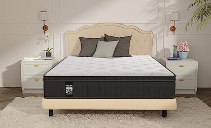 Queen Mattress, 12 Inch Hybrid Mattress, Gel Memory Foam and Pocket Spring Queen Bed Mattress in a Box, Medium Feel, Cooler Sleep & Pressure Relief, 60”*80”, 120 Nights Risk-Free Trial