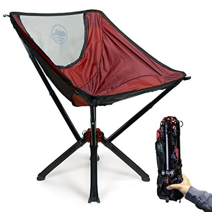 CLIQ Portable Chair - Lightweight Folding Chair for Camping - Supports 300 Lbs - Perfect for Outdoor Adventures - Moss Chair