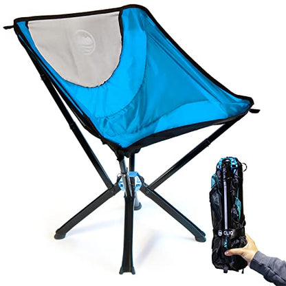 CLIQ Portable Chair - Lightweight Folding Chair for Camping - Supports 300 Lbs - Perfect for Outdoor Adventures - Moss Chair