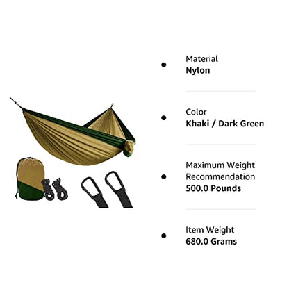 Bear Butt Camping Hammock - Hammock - Camping Gear - 2 Person Hammock - Backpacking Tree Hammock - Double Hammock Camping - Hiking Gear - Portable Hammock for Camping - Travel Hammock - Outdoor