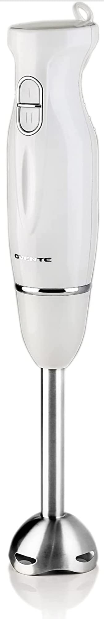 OVENTE Electric Immersion Hand Blender 300 Watt 2 Mixing Speed with Stainless Steel Blades, Powerful Portable Easy Control Grip Stick Mixer Perfect for Smoothies, Puree Baby Food & Soup, Black HS560B