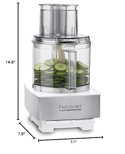 Cuisinart Food Processor 14-Cup Vegetable Chopper for Mincing, Dicing, Shredding, Puree & Kneading Dough, Stainless Steel, DFP-14BCNY